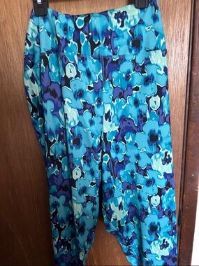 Vibrant Blue Floral Pants